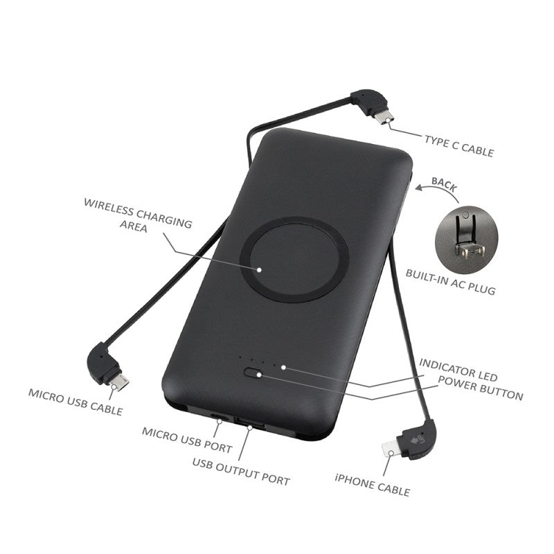UNIVERSAL POWER BANK WITH WIRELESS CHARGING