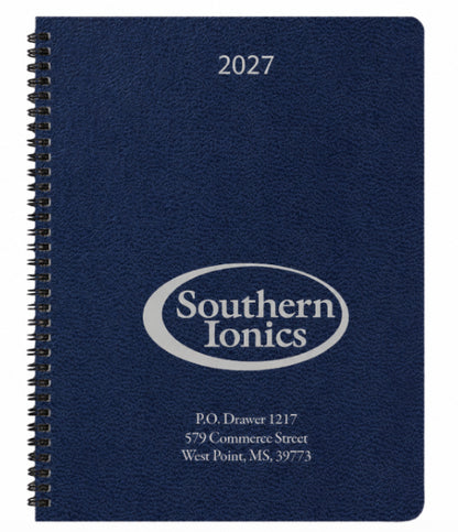 8.5" X 11" LEATHERETTE MONTHLY PLANNER 2027