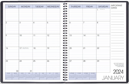 8.5" X 11" LEATHERETTE MONTHLY PLANNER