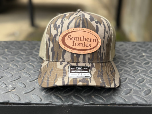 (FLASH SALE) Camo Hat with Natural Leather Patch